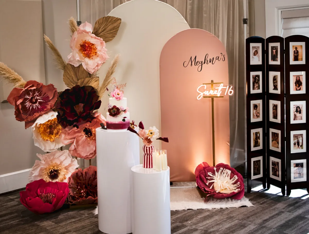 Paper floral installation