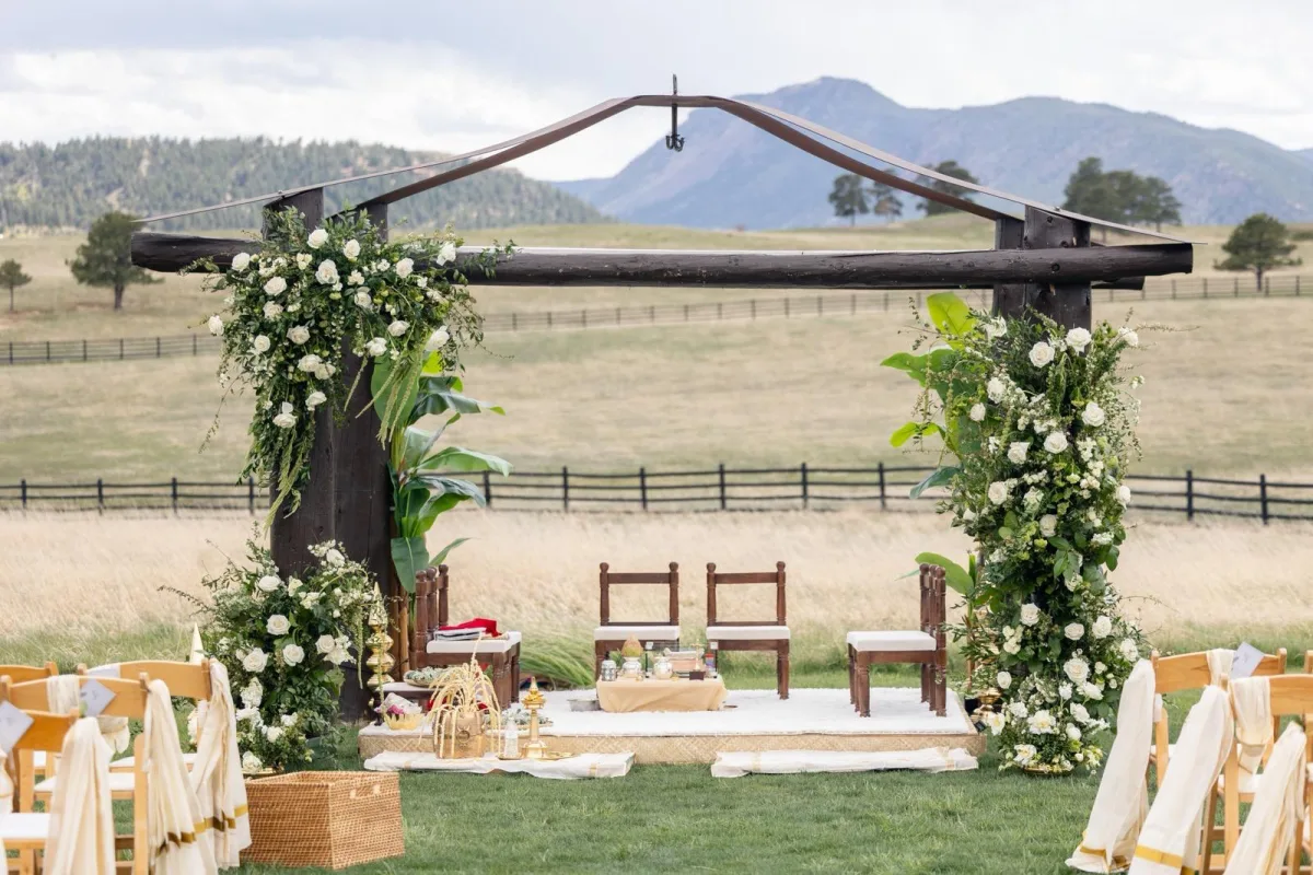 Wedding ceremony florals